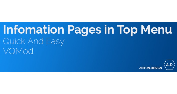 Information Pages in Top menu