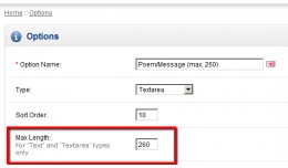 Options Max Length (1.5.x only)