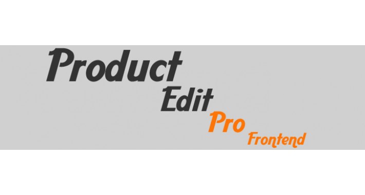 Product editor Pro frontend