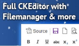 FULL CKEDITOR 4.5.10 WITH INTEGRATED FILEMANAGER..