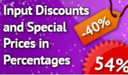 INPUT DISCOUNTS AND SPECIAL PRICES IN PERCENTAGES