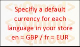 [VQMOD] Set default currency per language