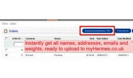 One Click myHermes CSV Download to Upload Your S..