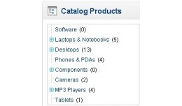 Products by Catalog with Tree Menu for admin