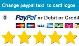 Change paypal text on checkout to credit card lo..
