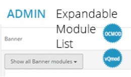 Admin Expandable Module List