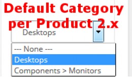 Default Category Per Product 2.x