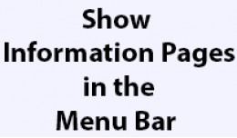 Show Information Pages in Menu Bar