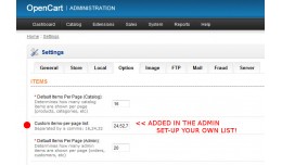 Custom items-per-page list