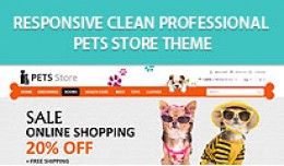 Responsive Clean & Elegant Pet Store Template