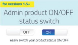 Admin product status ON/OFF switch