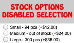 Stock Option Disabled Selection (1.5.x - 2.3)