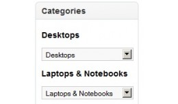 Drop down category
