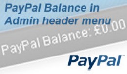 PayPal balance in Admin menu