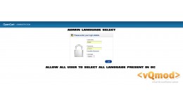 Admin Language Select OC 1.5 and OC 2.0