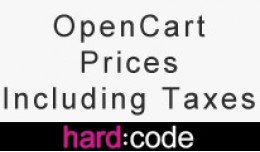 OpenCart Prices Including Taxes