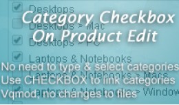 Category Checkbox On Admin Product Edit Page