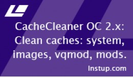 Cache cleaner for Opencart 2.x