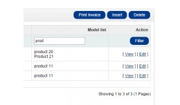model filter in order list