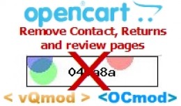 [vQmod/OCmod]Remove Captcha - Contact, Return an..
