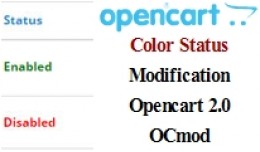 Color Status Modification Opencart 2.0 - OCmod