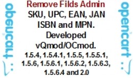 [vQmod/Ocmod]Remove Filds Admin SKU,UPC,EAN,JAN,..