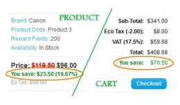 You Save for Cart & Product (vqMod)