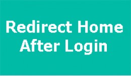 Redirect Home after Login