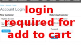 Login required for add to cart
