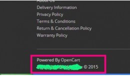 Remove Powered By Opencart Store Footer [VQMOD]