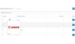 Images of Manufacturers in Admin for Opencart 2