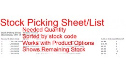 Stock Picking Sheet/List Buttons on Orders Page ..