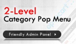 OpenCart 2-Level Category Pop Menu Module