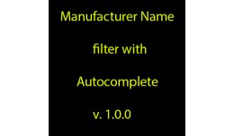 Manufacturer Name Filter with Autocomplete