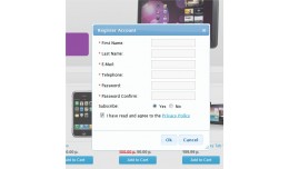 Popups "Login" and "Registration&..