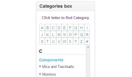 Alphabetic Category Box 