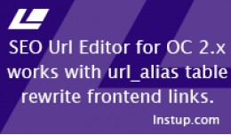 SEO Url Editor for Opencart 2.x