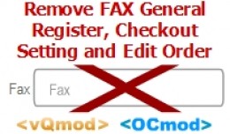 Remove FAX - Register, Checkout - Admin: Setting..