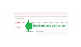 Highlight tabs with errors in admin panel