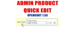Admin quick edit product for Opencart 1.5x (VQMOD)