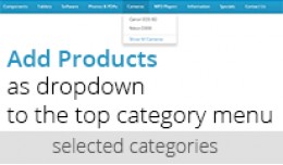 Add Products As Dropdown To The Top Category Menu