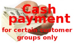 Cash Payment for Certain Customer groups