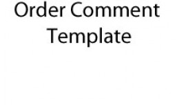 Order Comment Template