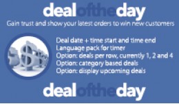 Deal of the Day with time start, time end