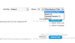 Category filtering by brand(Markaya göre katego..