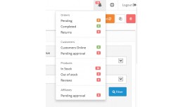 Admin header edit nostock vqmod Opencart 2