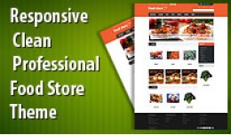 Responsive Clean Professional food store theme