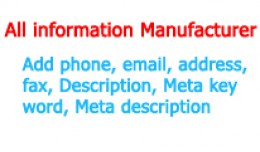 All information Manufacturer 2.