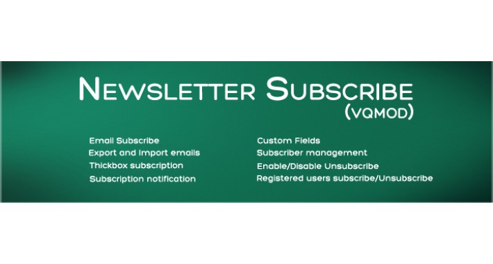 Newsletter Subscribe (VQMOD)