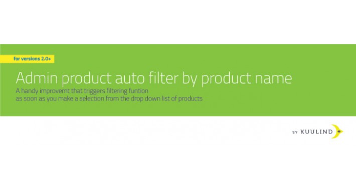 Admin autofilter by product name
